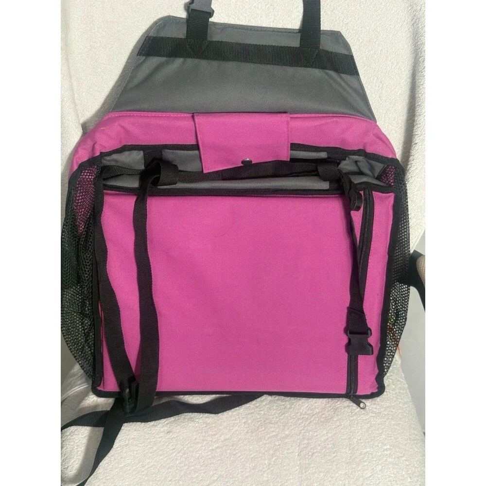 HDP Dog Car Seat- Pink &black Used Extra Small - Small Breads Under 40LBS